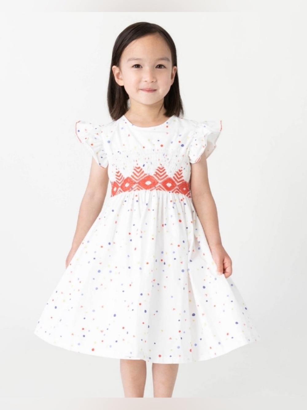 Oso & Me Betty Smocked Dress in Signature Dot